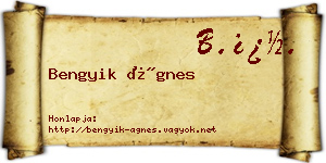 Bengyik Ágnes névjegykártya